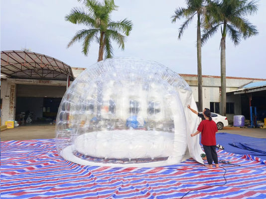 Ngôi nhà bong bóng bơm trong suốt cho các hoạt động cắm trại gia đình