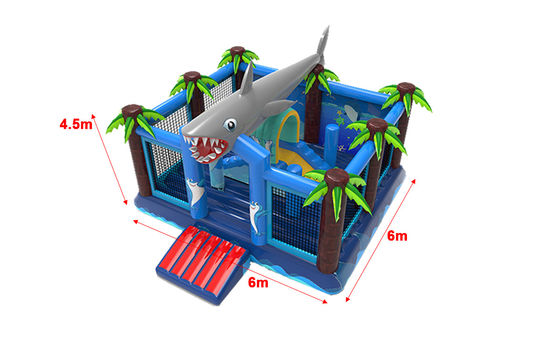 Bọn cá mập thổi bay tấn công nhà nhảy trẻ em lâu đài nhảy nhảy