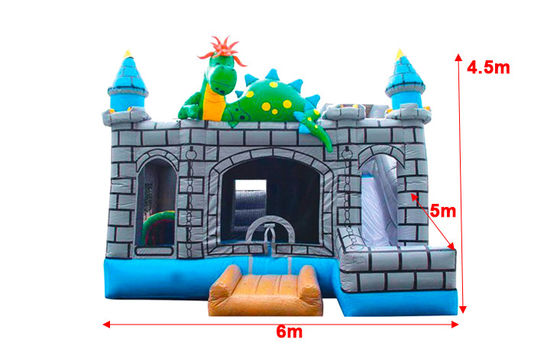 Ngôi nhà nhảy Dinosaur có thể thổi với lâu đài nhảy trượt cho trẻ em