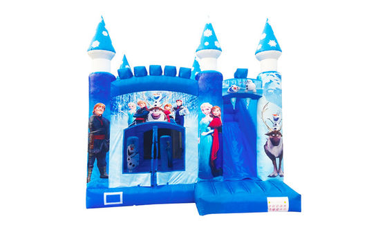 Snow Ice Princess Bounce House với slide dành cho trẻ em
