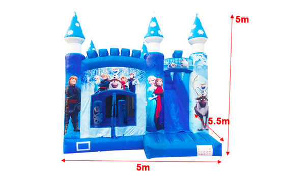 Snow Ice Princess Bounce House với slide dành cho trẻ em