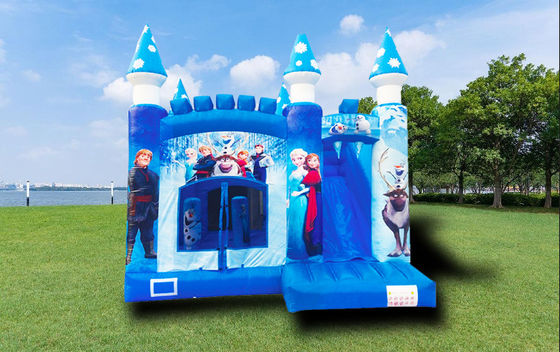 Snow Ice Princess Bounce House với slide dành cho trẻ em