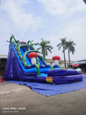 Tường đá cẩm thạch Kingdom nấm Băng trượt nước bơm với hồ bơi