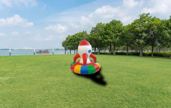 Trò chơi sân chơi trong nhà bơm hơi Rocket xoay điện cho trẻ em