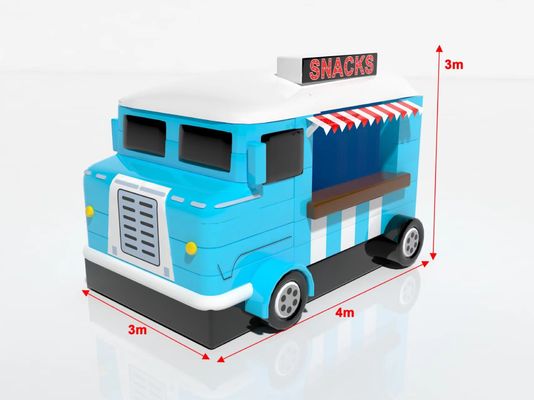 Outdoor Inflatable Games Blue Car Snack Food Tent Để bán cho thuê