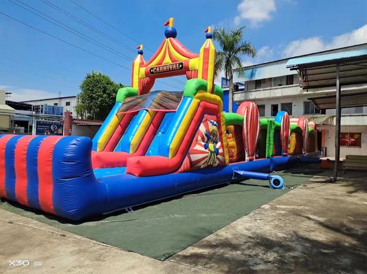Đường đua chướng ngại vật Carnival có thể thổi hơi được tùy chỉnh để thuê và bán