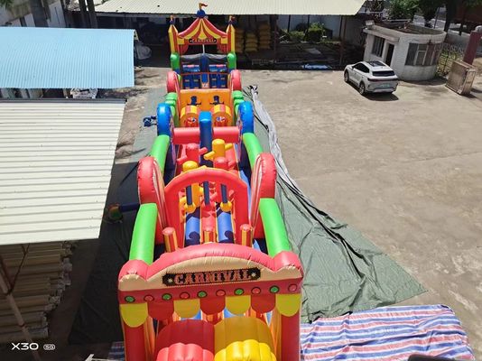 Đường đua chướng ngại vật Carnival có thể thổi hơi được tùy chỉnh để thuê và bán