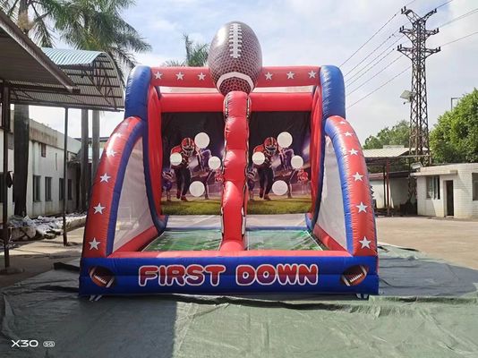 Indoor Outdoor Inflatable First Down Football Challenge Games Các trò chơi thách thức bóng đá