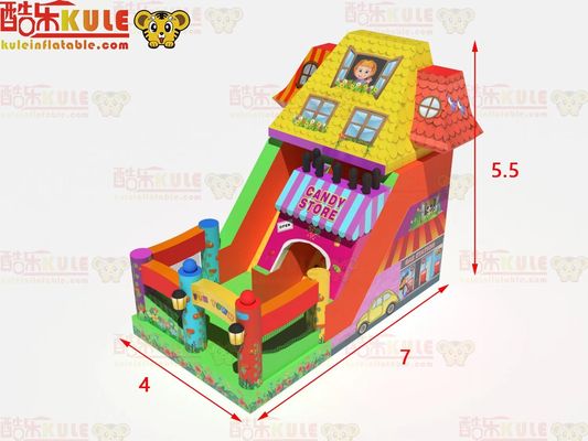 Công viên vui chơi khô bơm trượt với chủ đề cửa hàng kẹo