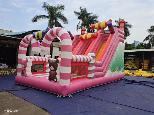 Candy World Pink Style Bánh trượt hơi cho bữa tiệc cho thuê