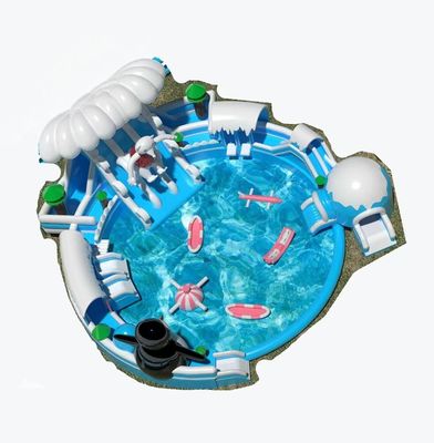 Snow World Outdoor Inflatable Waterpark tùy chỉnh với hồ bơi tròn lớn