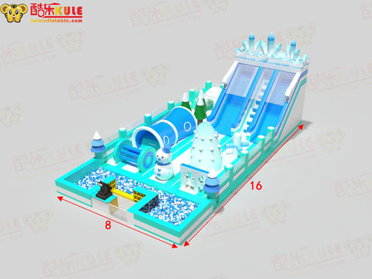 Màu xanh nhạt Inflatable Childrens Inflatable Bouncy Castle