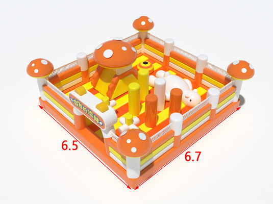 Orange Mushroom Style Lâu đài bơm bơm Lâu đài nhảy