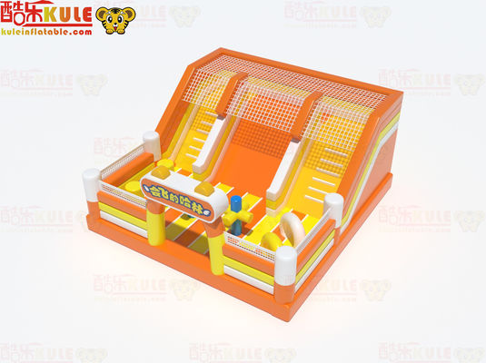 Pháo cam bơm lớn trượt lâu đài nhảy với những trở ngại nhỏ
