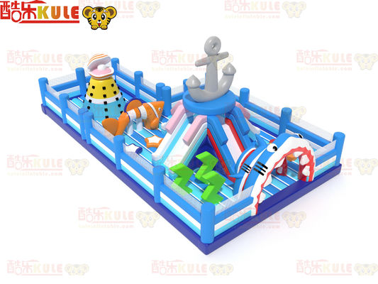 Blue Ocean Chủ đề cá mập bơm lên sân chơi với trượt băng leo núi