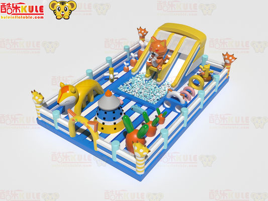 Ngôi nhà lơ lửng bơm trong nhà thương mại với slide