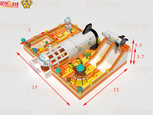 Công viên giải trí máy bay Lâu đài lơ lửng bơm với slide giường nhảy
