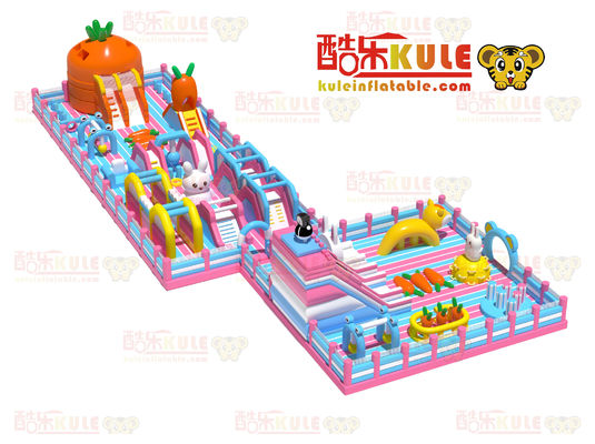 Carrot Inflatable Kids Jumping Castle (Màu cam, xanh dương và hồng)