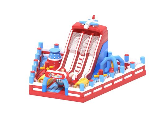 Lâu đài nhỏ thương mại Bouncy Inflatable Đỏ Xanh Trắng Màu