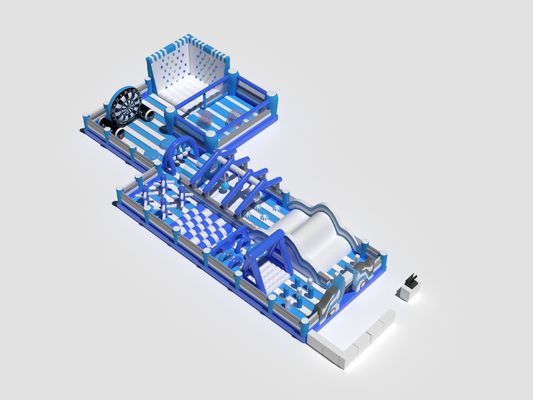 PVC thương mại Ống cản bơm khóa học màu xanh và trắng tùy chỉnh