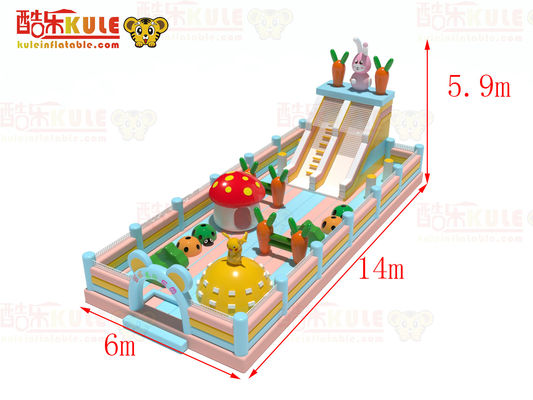 Thỏ Cà rốt Nấm Lâu đài nổi với slide