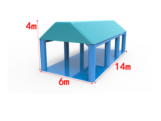 Blue Outdoor Inflatable Tents cấu trúc không khí di động tùy chỉnh