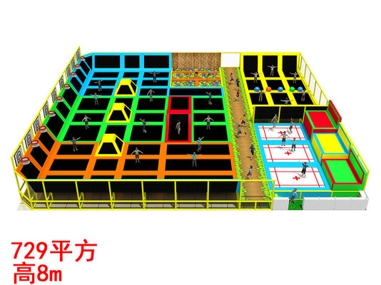 Công viên trampoline trong nhà chuyên nghiệp với vật liệu PVC Pp Nylon