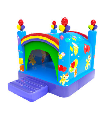 Tarpaulin bơm tròn vòng tròn chướng ngại vật khóa học Bouncy Castle Logo tùy chỉnh
