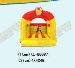 Iron Man Đỏ vàng màu bơm lâu đài cho trẻ em