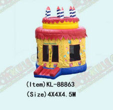 Bánh bánh sinh nhật vòng tròn bơm nổi Lâu đài nhảy 4*4*4.5m