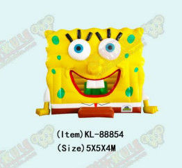 Yellow SpongeBob Lâu đài lơ lửng cho trẻ em nhảy