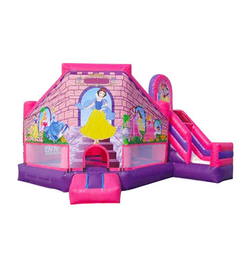 Disneyland Princess Bouncy Castle màu hồng tím bơm lên cho trẻ em