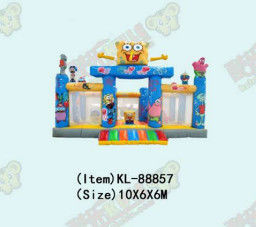 SpongeBob Themes Bức lâu đài bơm lên màu xanh và vàng