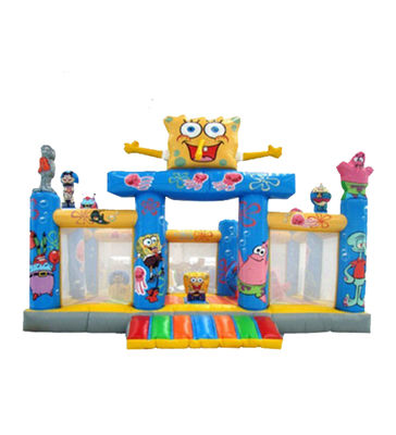 SpongeBob Themes Bức lâu đài bơm lên màu xanh và vàng
