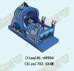 Động vật biển chủ đề nhà lơ lửng bơm với trượt nhỏ