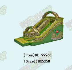 Trẻ em Công viên vui chơi ẩm ướt màu xanh lá cây Trung Quốc Quân đội trượt băng Cho thuê