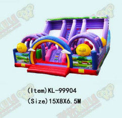 Tùy chỉnh Slide hai làn đường lớn slide thổi phồng màu tím