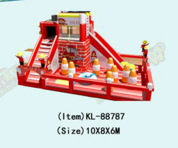 Xe cứu hỏa Combos trẻ em công viên vui chơi sân chơi bơm