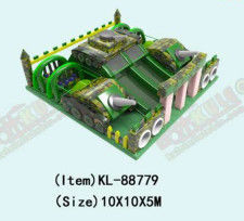 Tank Theme Bouncy Slide Castle Camouflage sân chơi trẻ em