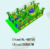 Khu Vui Chơi Bơm Hơi Chủ Đề Xanh - Khu Vực Chướng Ngại Vật Tùy Chỉnh