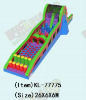 Đường đua vượt chướng ngại vật bơm hơi đầy màu sắc rực rỡ cho niềm vui vui nhộn