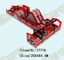 Red - Gray Adventure Playground Structure Modern Concept Design