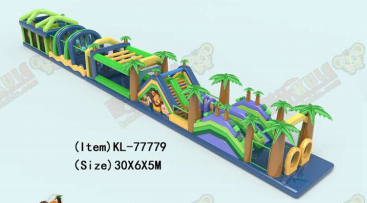 Nhiều màu sắc đường đua chướng ngại vật nhiệt đới bơm