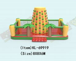 Leo núi bơm hơi: Khu vui chơi mạo hiểm ngoài trời thú vị Cây cọ nhiệt đới