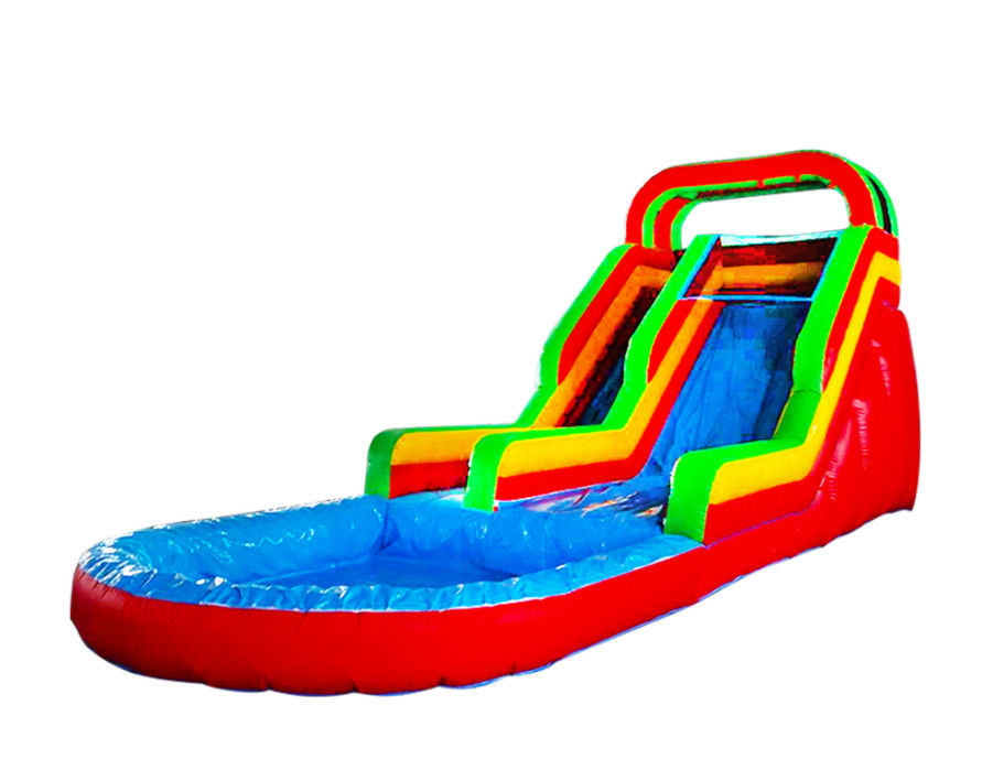 Slide bơm đầy sôi động và đầy màu sắc cho trẻ em trải nghiệm trượt thú vị