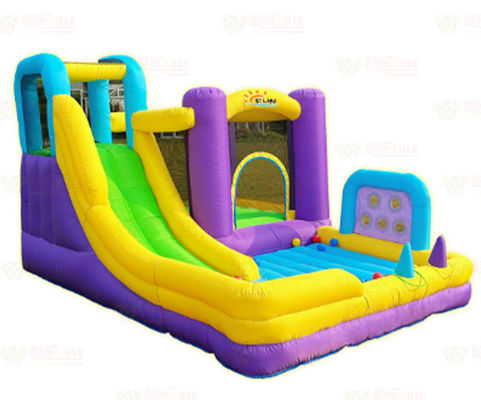 Polyester Oxford bơm lên màu tím màu vàng màu xanh slide với trò chơi ném